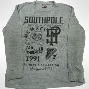 South Pole Gray Long Sleeve Tee graphic thermal size XXL